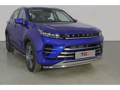 Защита передняя нижняя 42,4 мм ТСС для Exeed LX 1.5L Turbo 2WD 2022 – н.в.
