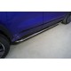 Пороги овальные гнутые с накладкой 75х42 мм ТСС для Exeed LX 1.5L Turbo 2WD 2022 – н.в. 