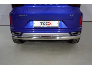 Защита задняя (овальная) 75х42 мм для Exeed LX 1.5L Turbo 2WD 2022 – н.в. EXEEDLX22-24