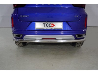 Защита задняя 60,3 мм ТСС для Exeed LX 1.5L Turbo 2WD 2022 – н.в.