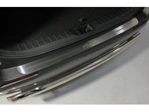 Накладка на задний бампер лист шлифованный надпись RAV4 для Toyota RAV4 № TOYRAV19-12