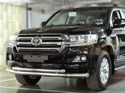 Защита передняя двойная 76-60 мм для Toyota Land Cruiser 200 2015-2021 LCN2015_4.1
