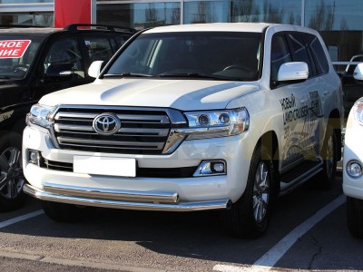 Защита передняя двойная 76-76х43 мм для Toyota Land Cruiser 200 2015-2021