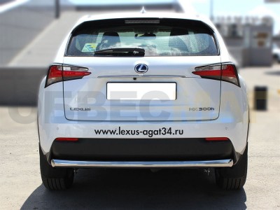 Защита заднего бампера 60 мм для Lexus NX300h F-Sport 2014-2017