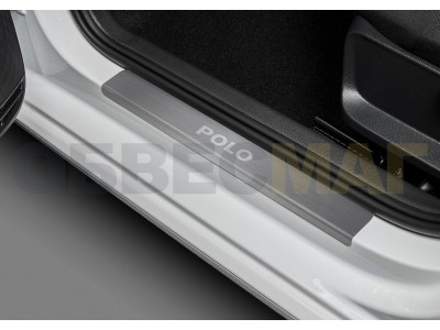 Накладки на пороги Rival, 4 шт для Volkswagen Polo 2020-2021