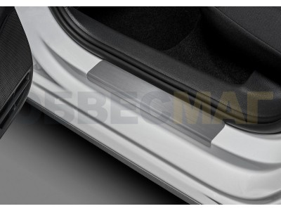 Накладки на пороги Rival, 4 шт для Volkswagen Polo 2020-2021