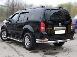 Защита задняя с уголками 76-53 мм для Nissan Pathfinder № NP10 4.1