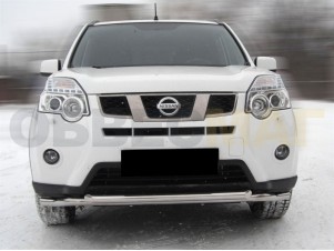 Защита передняя двойная 60-53 мм для Nissan X-Trail T31 № NXT2010 1