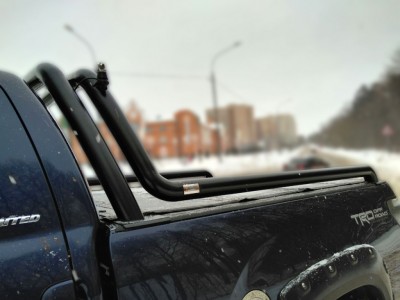 Защита кузова пикапа 76 мм для Doublecab long чёрная для Toyota Tundra 2006-2013