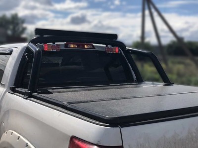 Защита кузова пикапа 76 мм для Doublecab long чёрная для Toyota Tundra 2006-2013