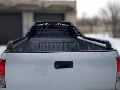Защита стекла для дуги в кузов, сталь 3 мм чёрная крашенная для Toyota Tundra 2006-2013