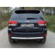 Защита заднего бампера овальная 75-42 мм ТСС для Jeep Grand Cherokee 2013-2021