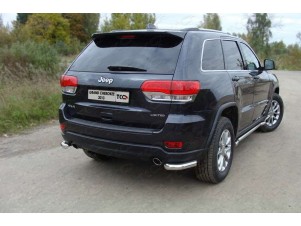 Защита заднего бампера уголки 60 мм для Jeep Grand Cherokee № GRCHER13-12