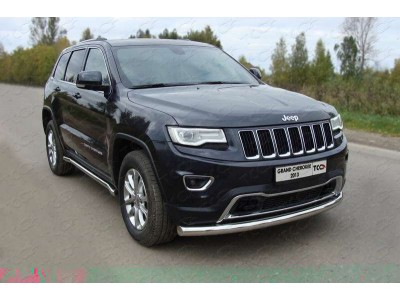 Защита переднего бампера 76 мм ТСС для Jeep Grand Cherokee 2013-2021
