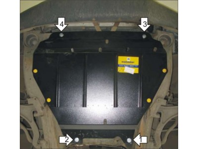 Защита картера и КПП Мотодор сталь 2 мм для Chrysler Pacifica 2003-2008