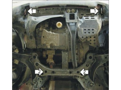 Защита картера и КПП Мотодор сталь 2 мм для Ford Escape/Ford Maverick/Mazda Tribute 2001-2007