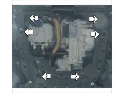Защита картера и КПП Мотодор сталь 2 мм для Honda CR-V 2012-2021