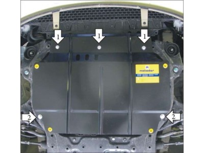 Защита картера и КПП Мотодор сталь 2 мм для Hyundai Verna/Kia Rio 2005-2010