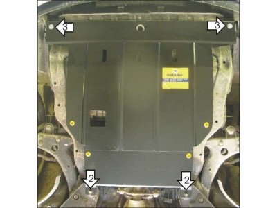 Защита картера и КПП Мотодор сталь 2 мм для Kia Magentis/Hyundai Sonata 2001-2012