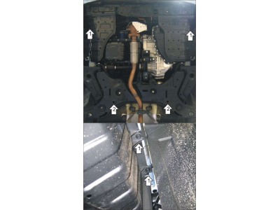 Защита картера и КПП Мотодор сталь 2 мм для Kia Picanto 2011-2017 01029