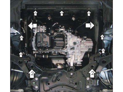 Защита картера и КПП Мотодор сталь 2 мм для Mazda 3 2009-2011