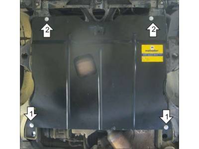 Защита картера и КПП Мотодор сталь 2 мм для Mercedes-Benz B-Class W245 2005-2011 01220