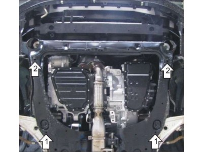 Защита картера и КПП Мотодор сталь 2 мм для Nissan Teana 2008-2014