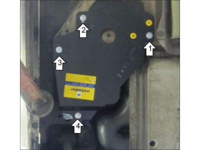 Защита топливных трубок Мотодор сталь 2 мм для Chevrolet Cruze/Opel Astra J 2009-2021