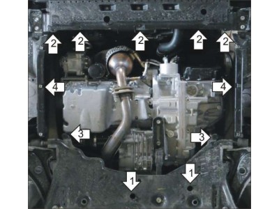 Защита картера и КПП Мотодор сталь 2 мм для Suzuki Vitara/SX4 2013-2021 02419