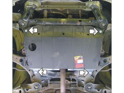 Защита картера и КПП Мотодор сталь 2 мм для Toyota Camry/Previa 2000-2006