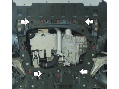 Защита картера и КПП Мотодор сталь 2 мм для Volvo XC90 2015-2021