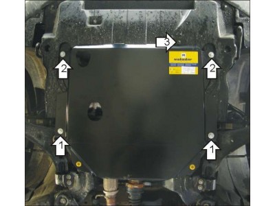 Защита картера и КПП Мотодор сталь 2 мм для Chevrolet Captiva/Opel Antara 2006-2011