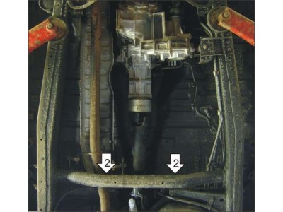 Защита раздаточной коробки Мотодор сталь 3 мм для Mitsubishi L200 2006-2015 11309