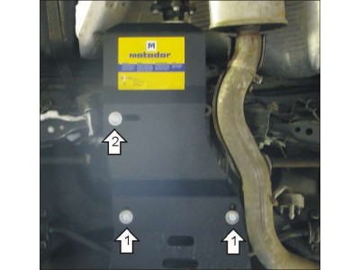 Защита заднего дифференциала Мотодор сталь 3 мм для Nissan X-Trail 2007-2021
