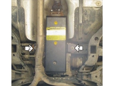Защита заднего дифференциала Мотодор сталь 3 мм для Chevrolet Captiva/Opel Antara 2006-2016
