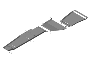 Защита бензобака и РК Мотодор алюминий 5 мм для Ford F-150 Raptor № 30707