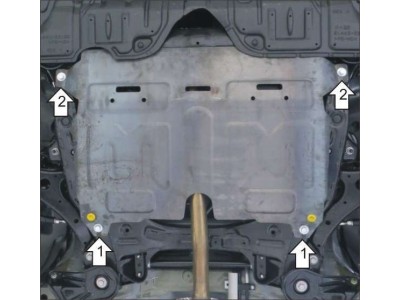 Защита картера и КПП Мотодор сталь 2 мм для Toyota Venza/Camry/Lexus ES250 2011-2018 72502