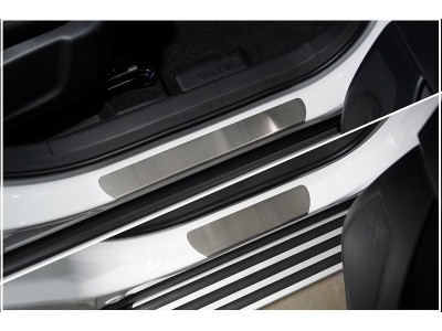 Накладки на пороги (лист шлифованный) 4шт ТСС для Changan CS35 plus 2WD 1.5T I Рестайлинг 2021 – н.в.