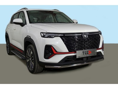Защита передняя нижняя 42,4 мм ТСС для Changan CS35 Plus 2WD 1.5T I Рестайлинг 2021 – н.в.