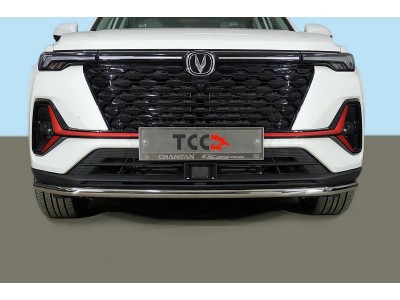 Защита передняя нижняя 42,4 мм ТСС для Changan CS35 Plus 2WD 1.5T I Рестайлинг 2021 – н.в.