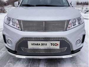 Защита переднего бампера с ДХО 60 мм для Suzuki Vitara № SUZVIT15-03