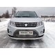 Защита передняя овальная 75х42 мм ТСС для Suzuki Vitara 2015-2021