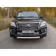 Защита передняя овальная короткая 75-42 мм ТСС для Lexus LX-570 Sport 2014-2021