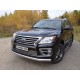Защита передняя овальная длинная 75-42 мм ТСС для Lexus LX-570 Sport 2014-2021