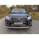 Защита передняя овальная длинная 75-42 мм ТСС для Lexus LX-570 Sport 2014-2021