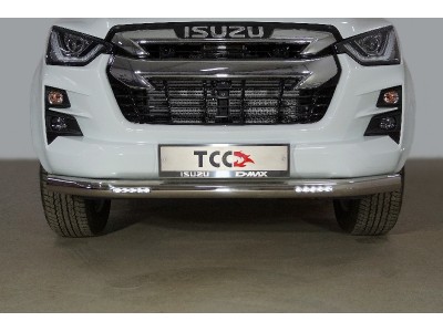 Защита передняя нижняя (с ДХО) 76,1 мм ТСС для Isuzu D-Max 2019 – н.в.