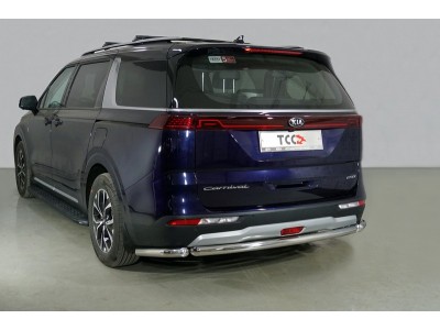 Защита задняя уголки короткие 60 мм ТСС для Kia Carnival 2020-2021