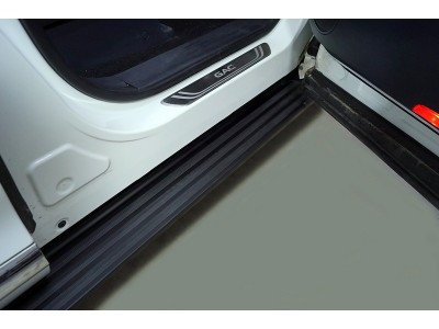 Пороги алюминиевые "Slim Line Black" 2020 мм ТСС для GAC GN8 2020 – н.в.