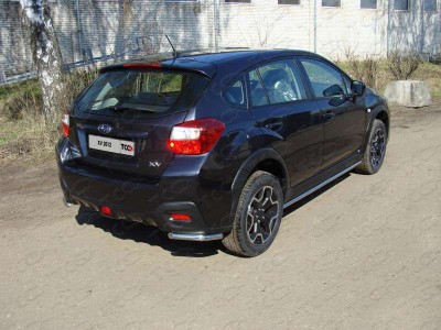 Защита штатных порогов 42 мм ТСС для Subaru XV 2011-2017