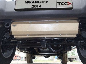 Защита блокировки стабилизатора ТСС алюминий 4 мм для Jeep Wrangler 3D/5D № ZKTCC00069